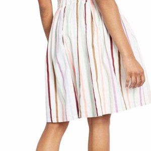 [NWOT] MODCLOTH Aspiration Creation Striped A-line Midi Skirt 100% Cotton